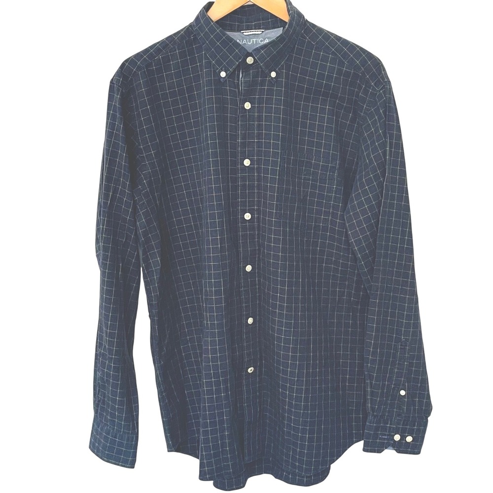 Nautica Mens Vintage Wear Authentic Clothing Plaid Long Sleeve Button Down Shirt - Picture 8 of 15